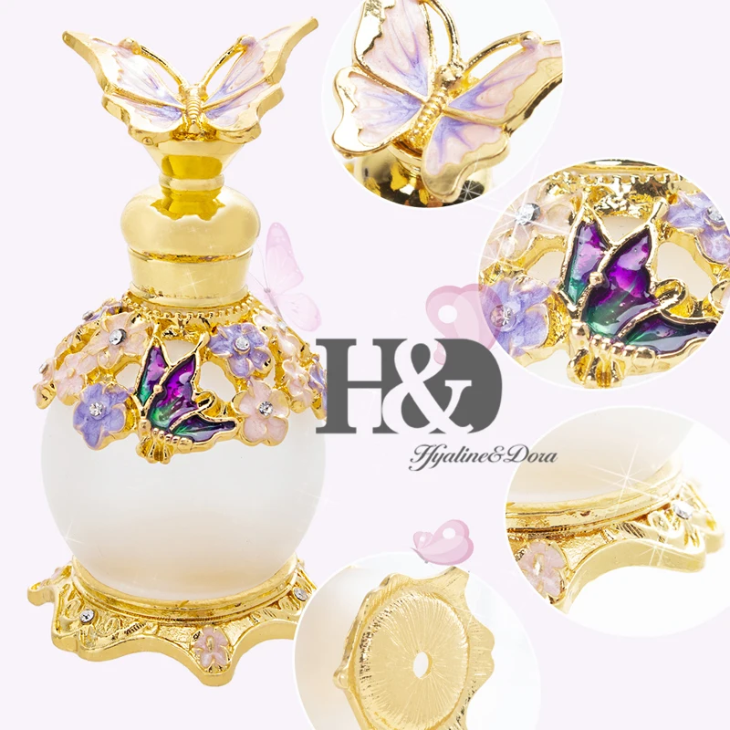 Фото Флакон парфюмерный многоразовый с бабочками, 15 мл №5