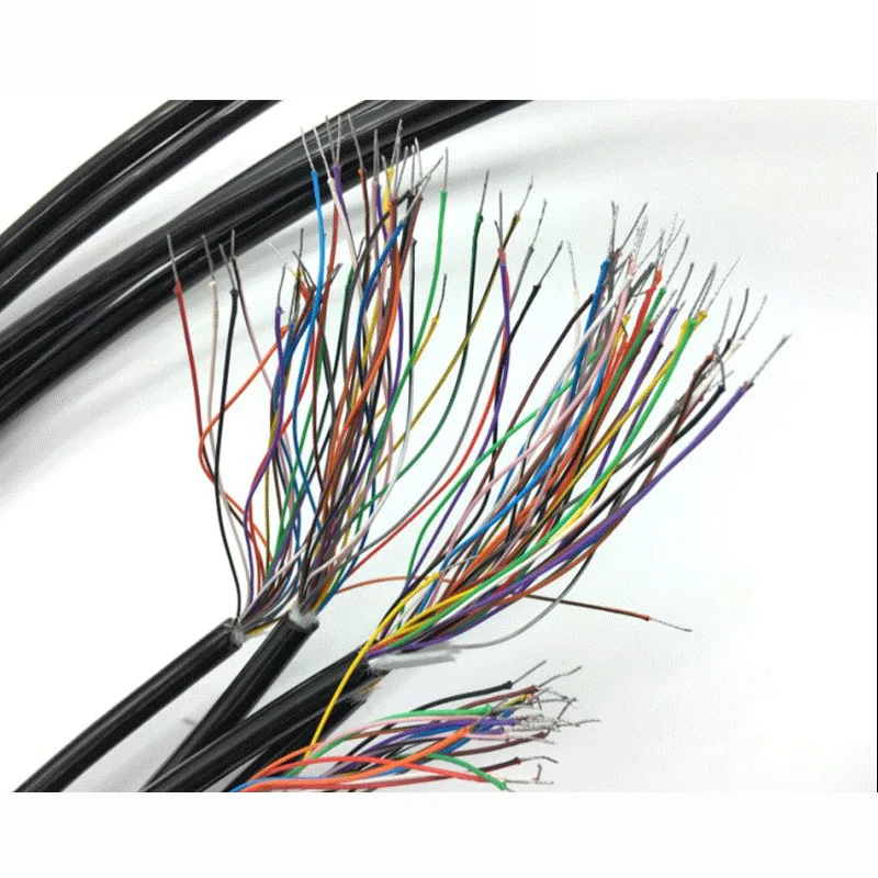 買取 18コア春伸縮ワイヤースパイラルケーブル20AWG 0.5平方ミリメートル5メートル黒色電源コード拡張calbe