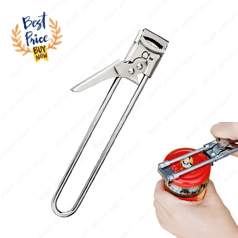 

Adjustable Jar Opener Stainless Steel Professional Manual Jar Bottle Opener Good To Grip Glass Lids Remover Kitchen Accessories