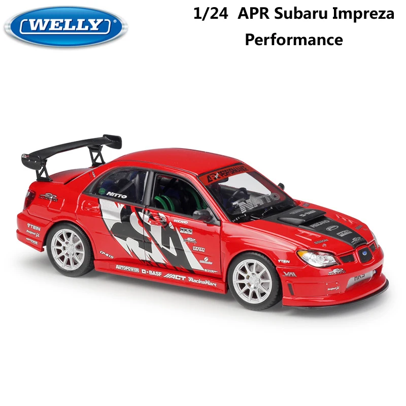 WELLY литая модель автомобиля 1:24 Масштаб APR SUBARU IMPREZA производительность классический металлический сплав игрушечный автомобиль спортивный автомобиль для ребенка Подарочная коллекция