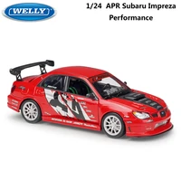 welly diecast model car 124 scale apr subaru impreza performance classic metal alloy toy car sports car for kid gift collection