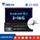 Автомагнитола Hikity, 1 Din, GPS, Android 10,1, 2 + 16 ГБ, 7-дюймовый сенсорный экран, автомобильный мультимедийный плеер, Wi-Fi, Bluetooth, камера заднего вида