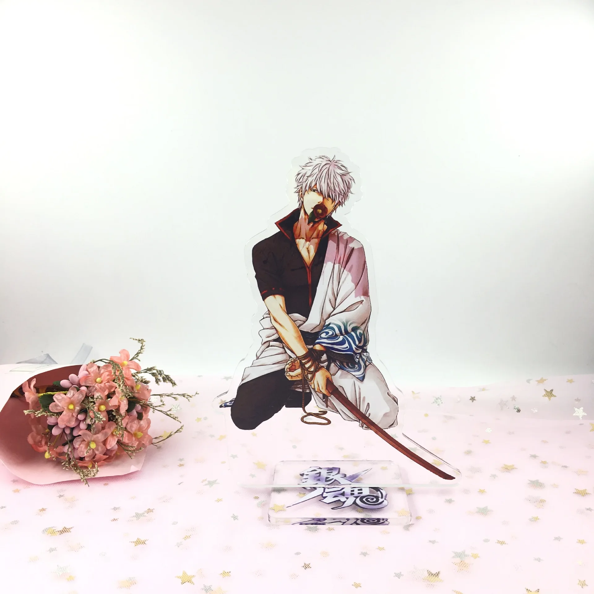 4 Аниме Gintama брелок Sakata Gintoki Shimura Shinpachi Kagura Sadaharu Милый Забавный мультяшный акриловый брелок подвеска ювелирный подарок - Цвет: 4