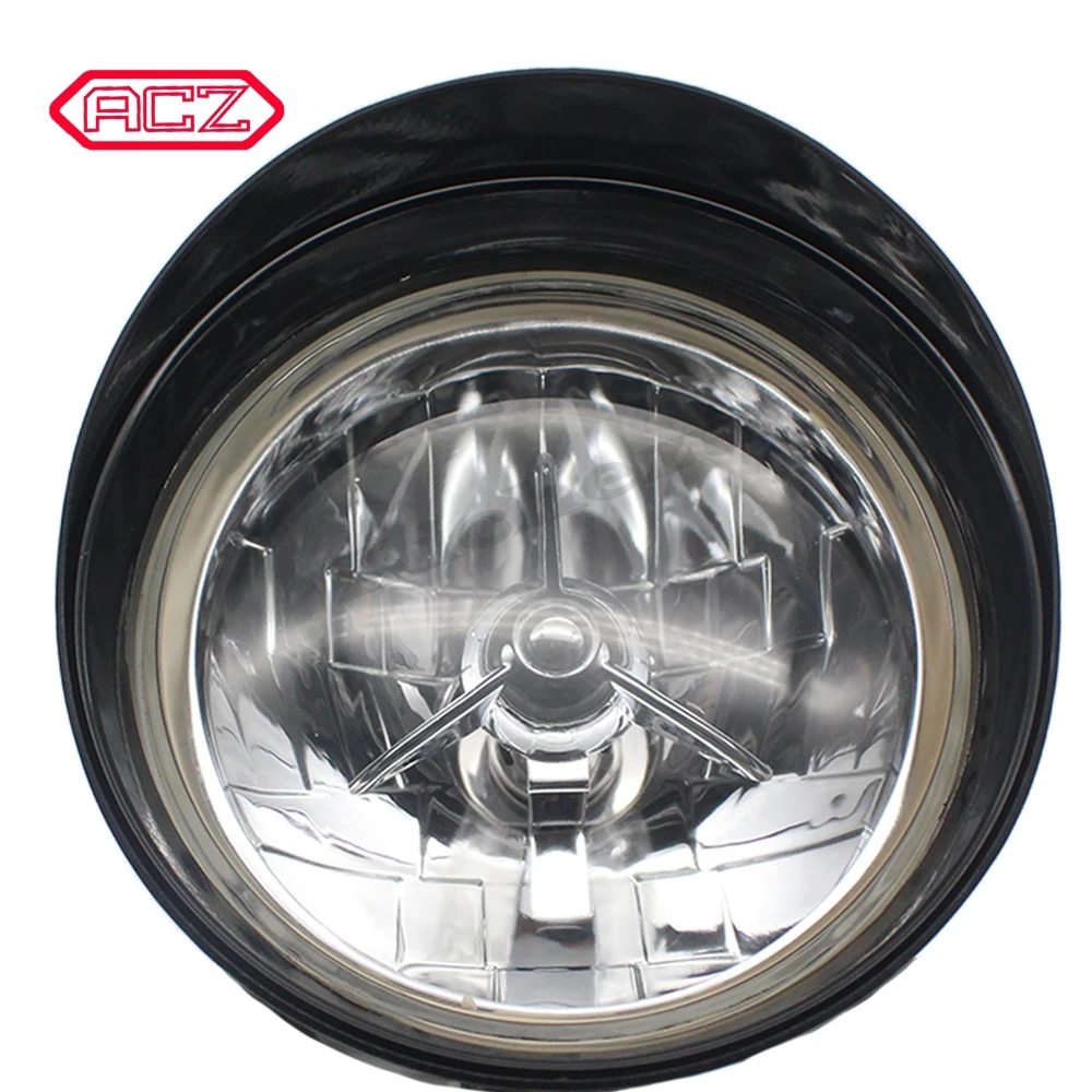 4 5 ''хромированная прозрачная линза для Harley Custom Chopper Softail Sportster Bobber Dyna Visor Head Lamp |