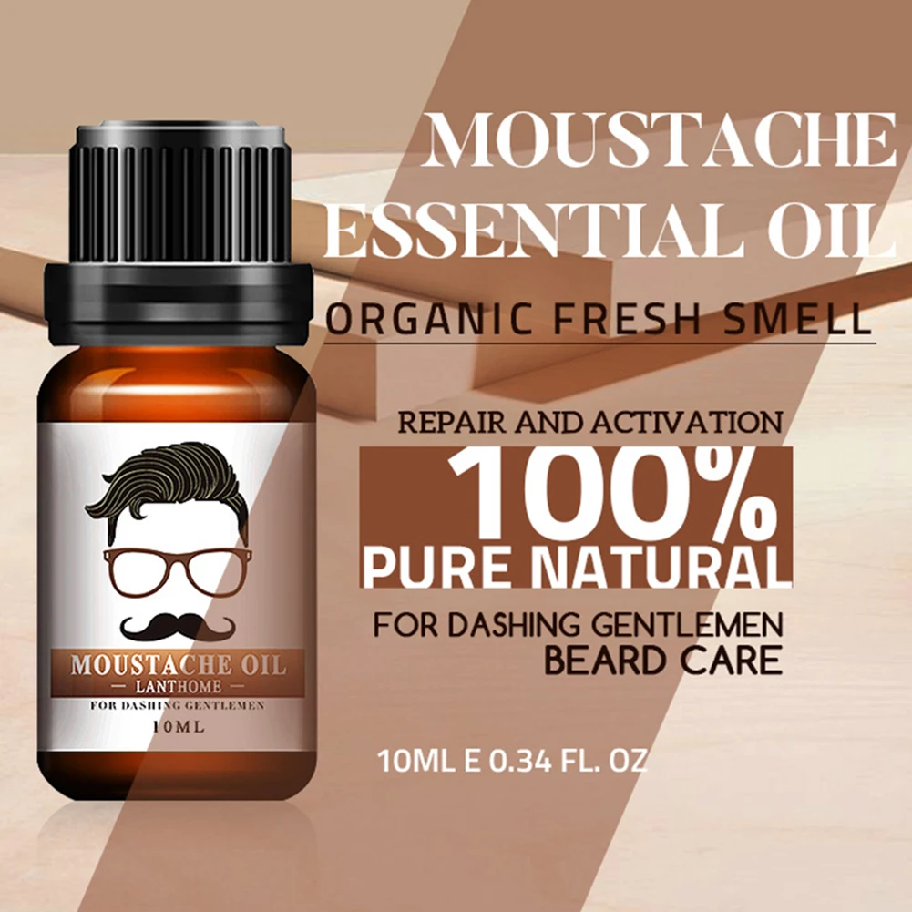 10 мл мужское масло для бороды эфирное усов роста питательное сглаживающее