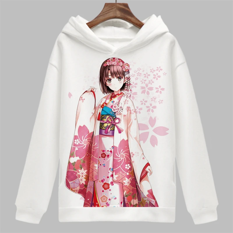 Аниме Saekano How to Raise a Dull Girlfriend Косплей Толстовка кату Мегуми зима осень флисовые