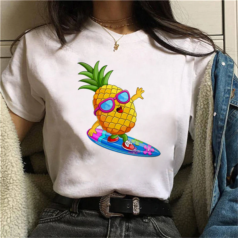 

Women's T-shirt Pineapple Fruit Clothing Printed T-shirt Fashion Women's Top Graphic T-shirt Girls Tops Tees Female