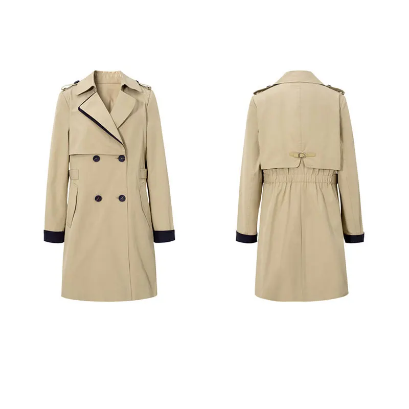 

Coat Women Solid Women's Trench Coat Patchwork Women's Light Windbreakers Button Pockets Winter Woman Coats 2020 Korean Clothes