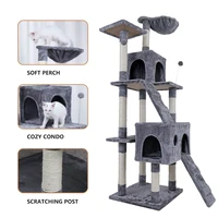 luxury cat tree tower multi functional cat condo furniture with sisal scratch post toy for cats kitten cat house fast delivery