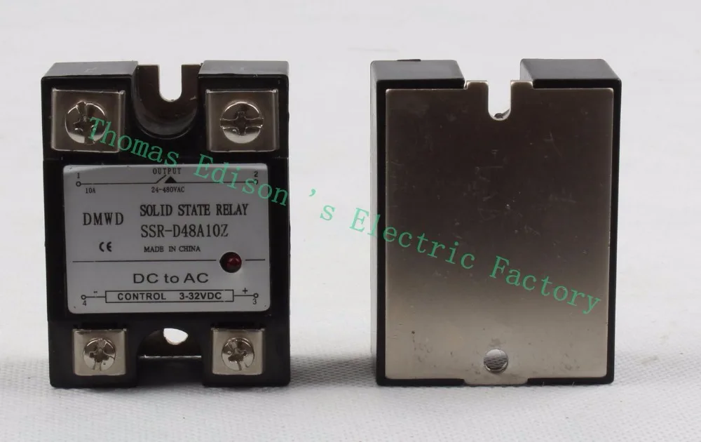 

SSR-10DA 10A ssr 10DA solid state relay with indicator input 3-32VDC output 24-480VAC SSR-D48A10Z