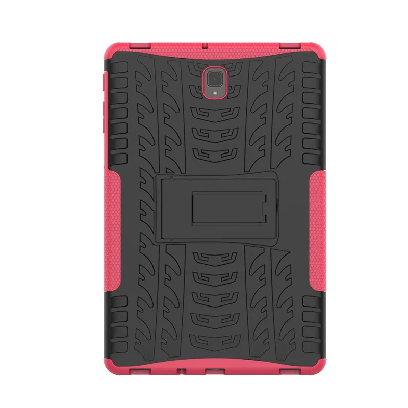 ROSE RED Для Samsung Galaxy Tab S4 10,5 T830 чехол для планшета SM-T830 T835 10,5 дюймов Броня Силиконовый ТПУ+ PC противоударный чехол с подставкой+ ручка+ пленка - Цвет: ROSE RED