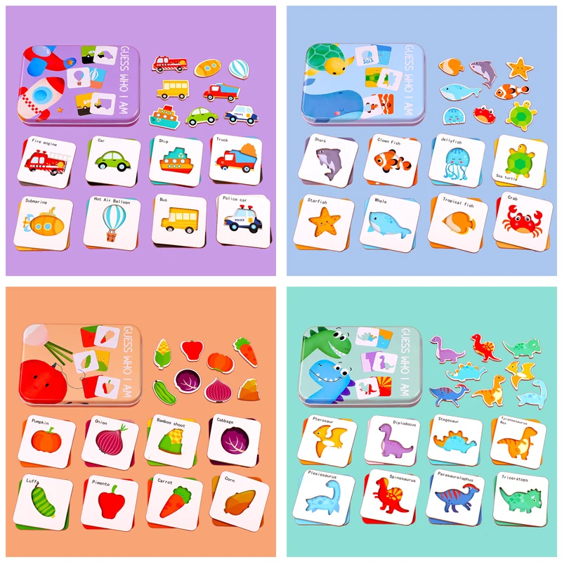 Детские деревянные головоломки Монтессори для раннего обучения детей