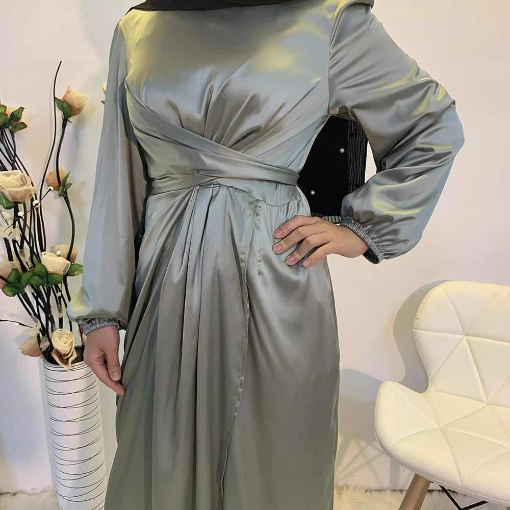 ИД Мубарек Абая Дубай Турция сатиновый хиджаб мусульманское платье Индия