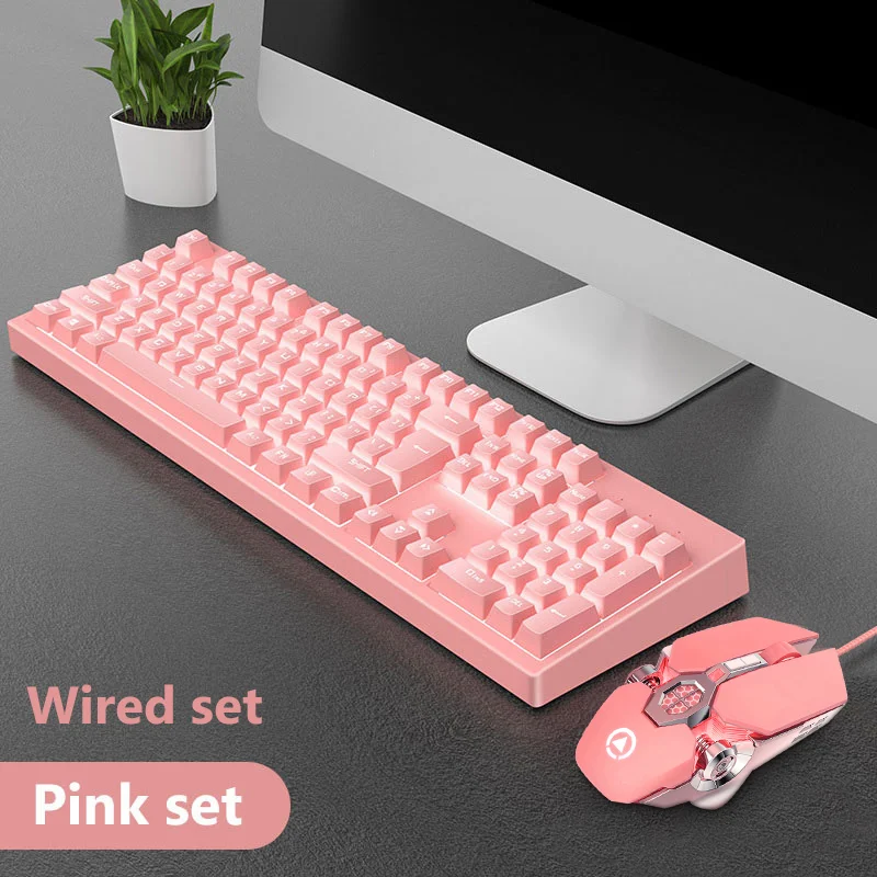 USB Проводная игровая клавиатура с подсветкой PC Gamer 104 Keycaps Механическая для