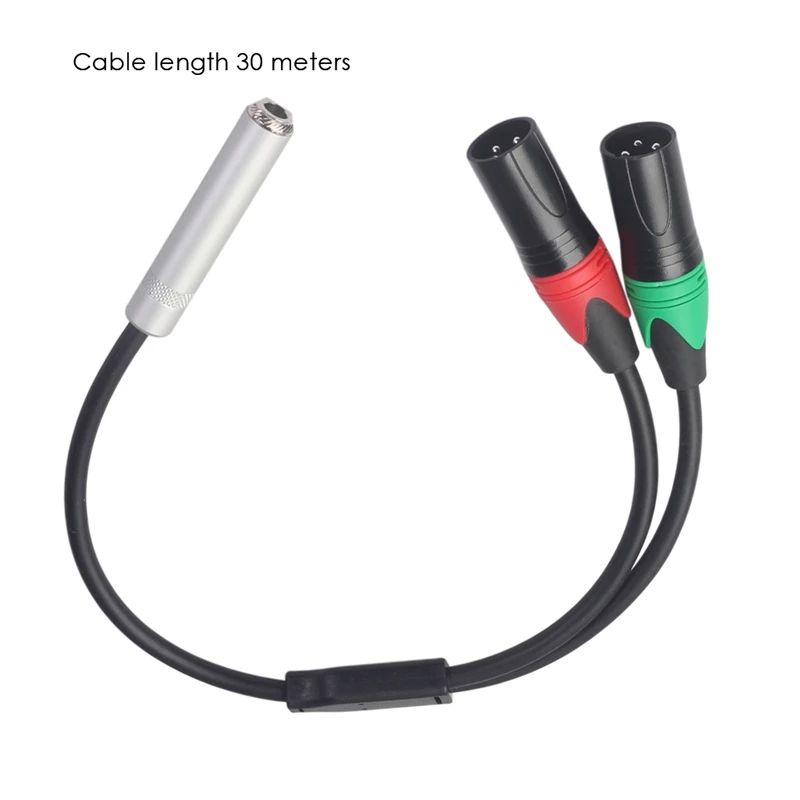 

Copper Double Shielded 6.35 Female to Dual XLR Male XLRT Balanced Cable Aluminum Foil Microphone Audio Cable