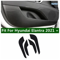 lapetus interior mouldings car side door anti kick strip sticker dust proof cover 4pcs for hyundai elantra 2021 2022 accessories