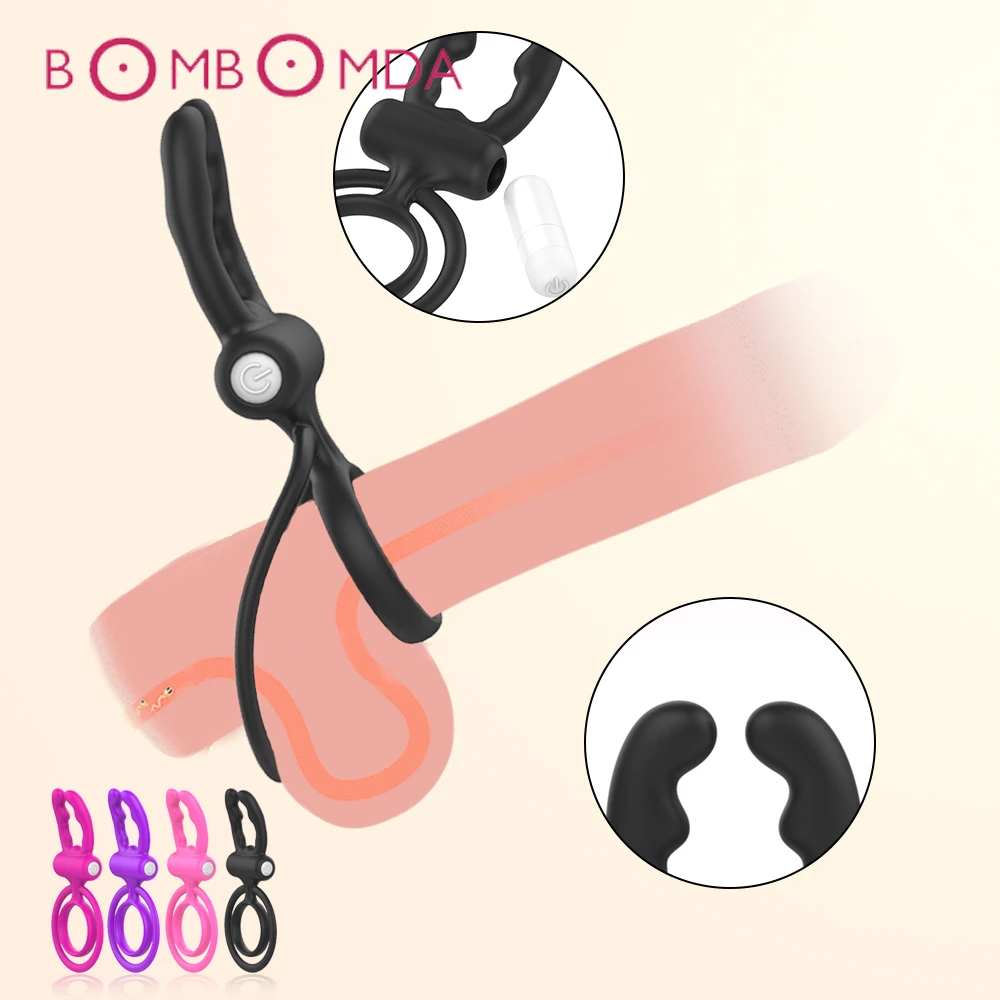 Кольцо вибратор на пенис кольцо для пениса пара любовников секс игрушки мужчин