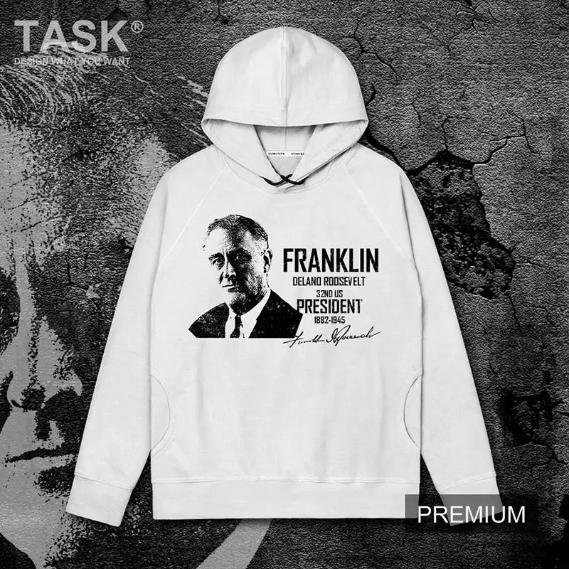 

Celebrity Franklin Delano Roosevelt America president politician reform United States casual fashion hooded sweater mens clothes