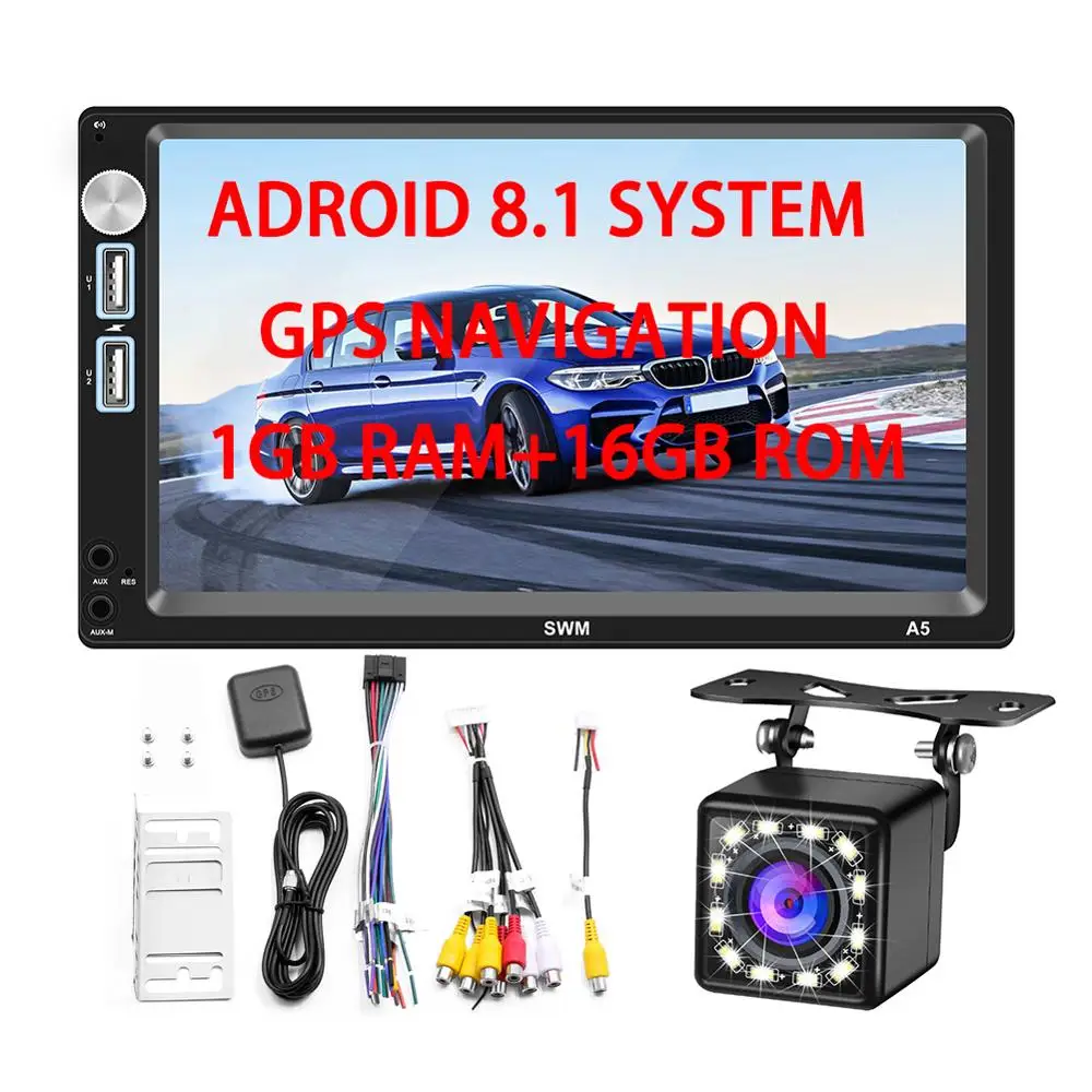 Автомагнитола 2 Din Android 8 1 gps навигатор 1G Ram + 16G Rom Стерео Авторадио FM MirrorLink wifi Bluetooth