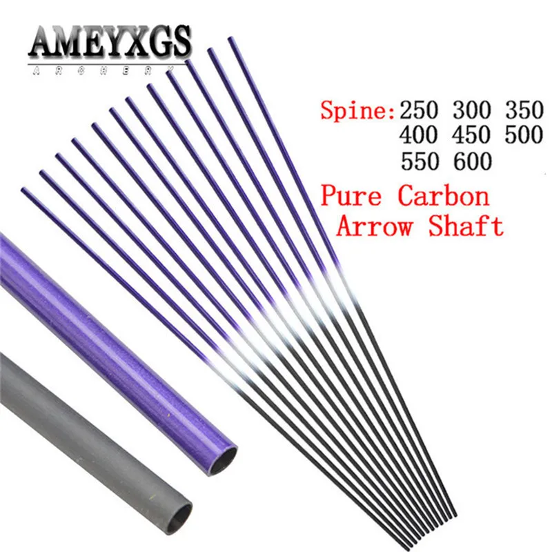 Стрелы из чистого углерода 10 шт. 30 дюймов для стрельбы ручной работы охоты лука