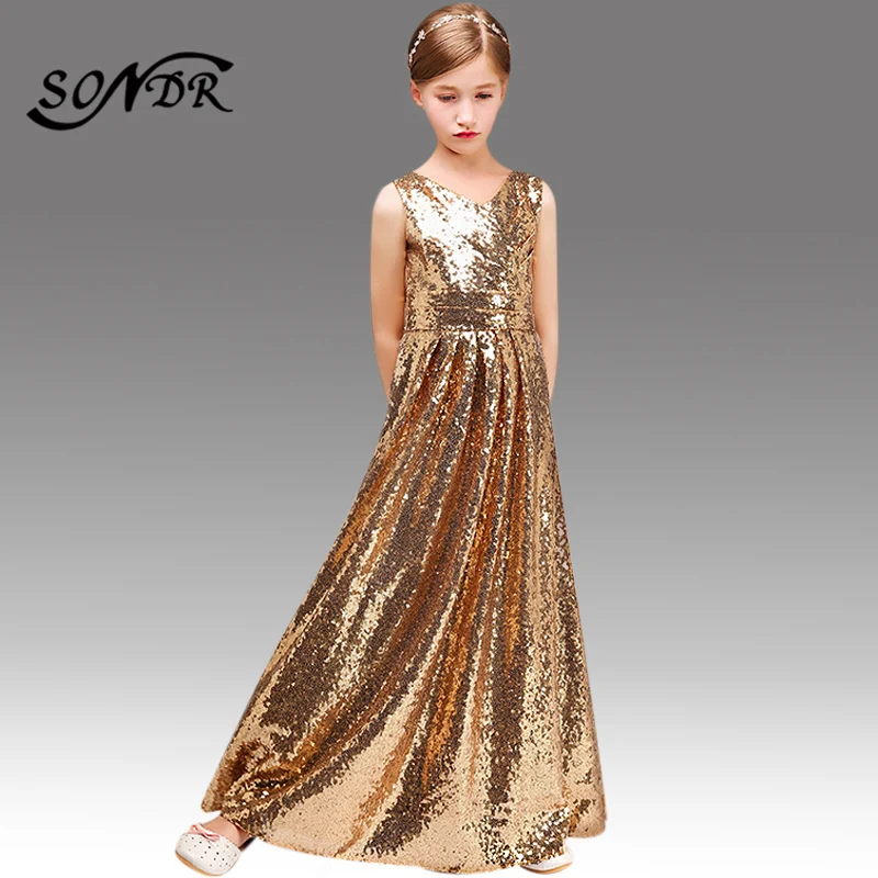 Платья для девочек с блестками и цветами HT113 платья без рукавов V образным вырезом