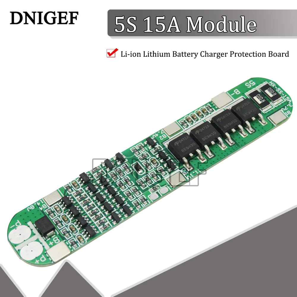 DNIGEF 5S 15A Защитная плата зарядного устройства литий-ионного аккумулятора 7 4 В 8 в