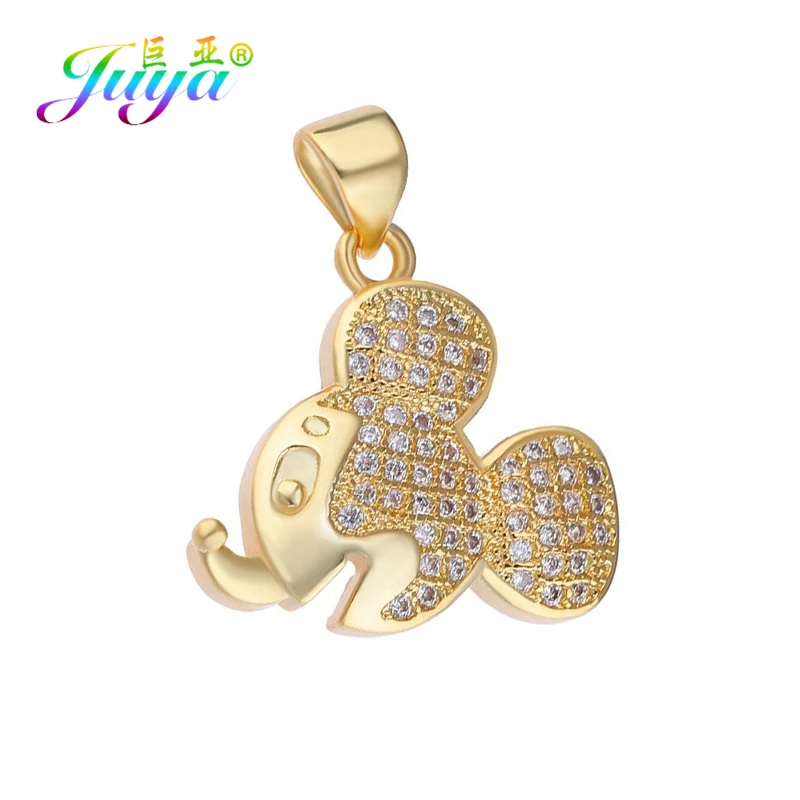 Juya сделай сам, ювелирный кулон, микро ПАВЕ, циркон, Сигма, гамма, рхо, пудель, собака, кулон для женщин, изготовление браслета ожерелья - Окраска металла: Gold