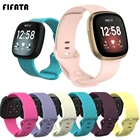 Разноцветный ремешок для часов для умных часов Fitbit Versa 3, сменный мягкий силиконовый спортивный браслет для ремешка Fitbit Sense, аксессуары