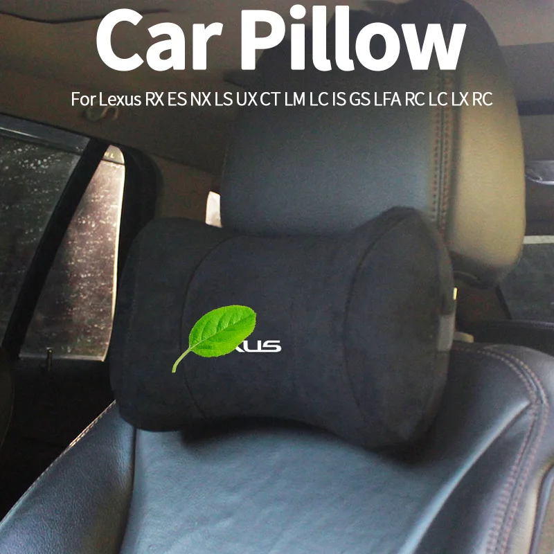 

Car Neck Pillows Both Leather 1pcs Pack Headrest For Head Pain Memory Foam Filled Fiber Car Pillow Accessories For Lexus