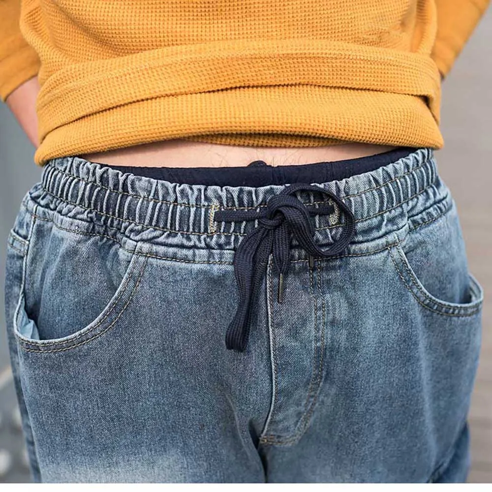 Fashion Joggers Cargo Pants Men's Casual Jeans Hiphop Harem Trousers Streetwear Loose Baggy Denim Clothing