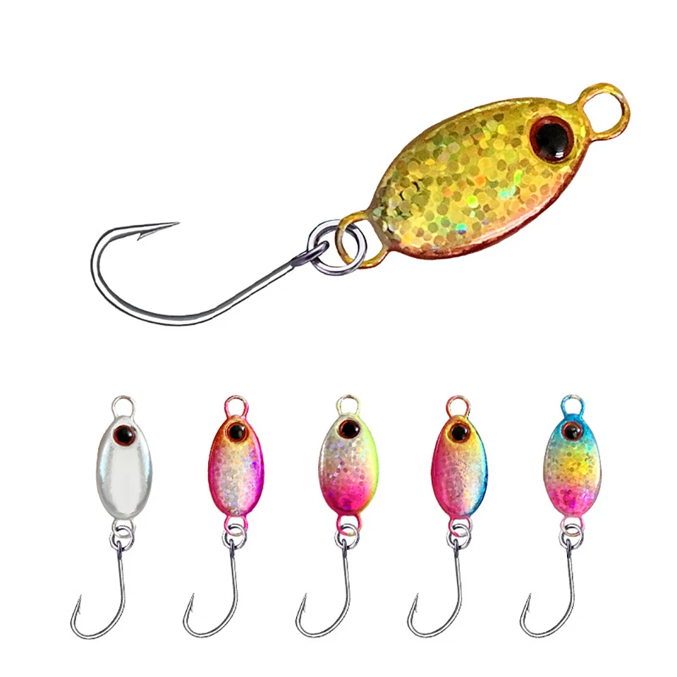 

1Pcs 2g/3g/5g Mini Spoon Sequins Fishing Lure Colorful Shiny Metal Bait Long Shot Low Wind Resistance Bionic Fake Fishing Lure