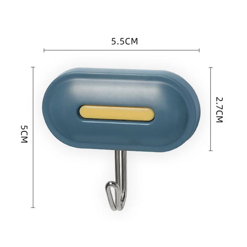 

8PCS Adhesive Wall Hooks Hanger Strong Metal Head Hooks Self-adhesive Wall Storage Holder For Kitchen Bathroom Living Room