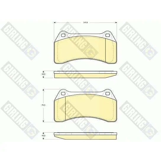 Колодки тормозные JAGUAR S TYPE 02 07/XJ R 4.2 03 09 передние GI|Тормозной цилиндр| |