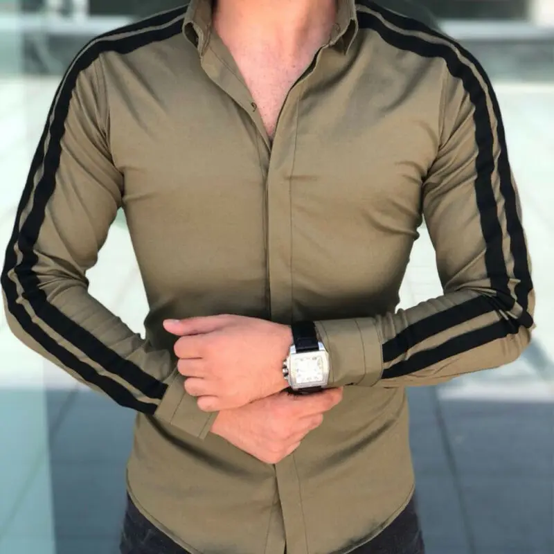 2019 весна осень особенности рубашки мужские повседневные Новое поступление с