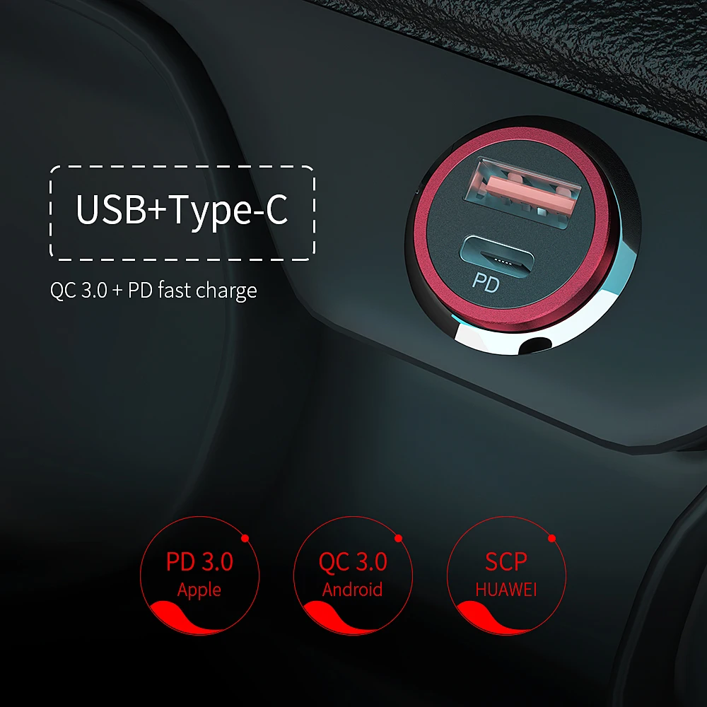 Essager 30 Вт Быстрая зарядка 4,0 3,0 USB Автомобильное зарядное устройство для samsung S10 huawei P30 SCP QC4.0 QC3.0 type C быстрая PD автомобильное зарядное устройство