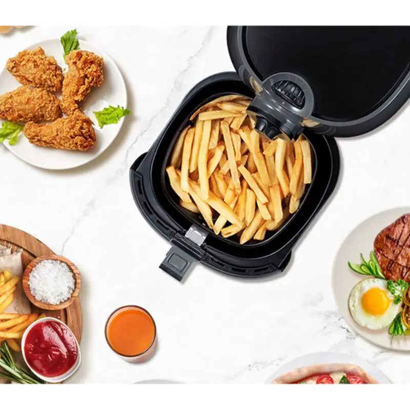 

W3JA 2.6L 3.5L Non-stick Air Fryer Basket Baking Drain Oil Pan Frying Accessories Kitchenware