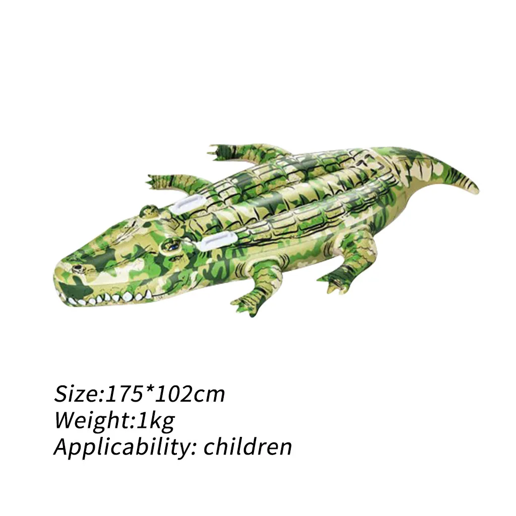 

Children's Water Mounts Water Toys Inflatable Thickened Safety Green Allig Safety Green Summer Swim Rings