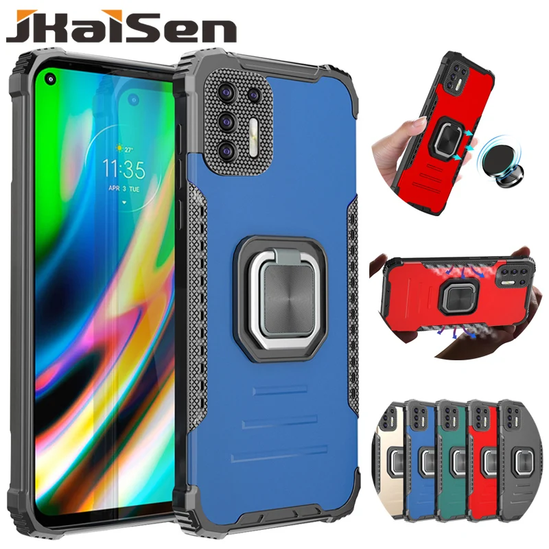 

JKaiSen Shockproof Ring Phone Case For OPPO Realme 8 Strong Anti-Fall Magnetic Bracket Protective Cover For OPPO Realme 8 Pro