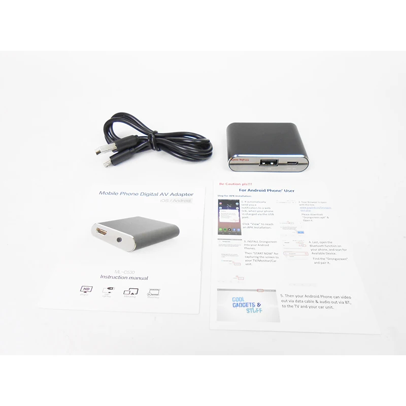 PHYEE Mirrorlink Android iOS ТВ коробка экран зеркальное отображение адаптер MLC530 подключи и играй Bluetooth USB HDMI CVBS для монитора проектора