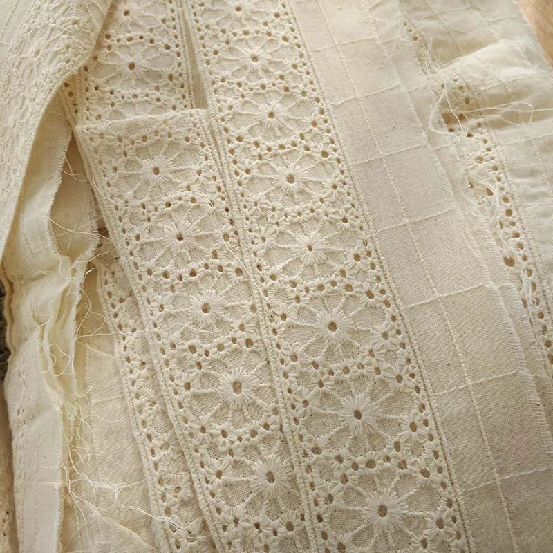 Лента с цветочной вышивкой ширина 7 см|Кружево| |