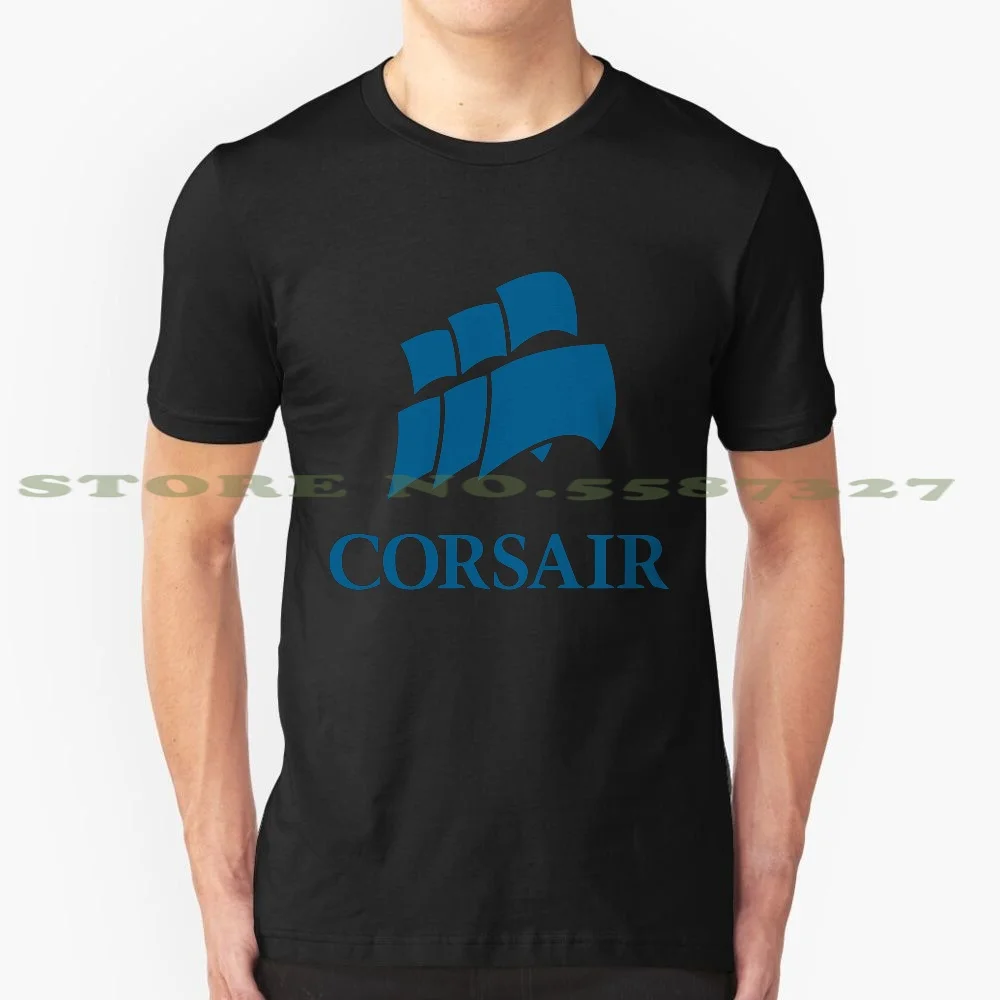 Бренд Corsair черно-белая футболка для мужчин женщин высокопроизводительный