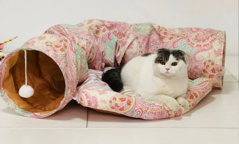 Игрушка для кошек двойного назначения и кровать для кошек складной туннель для кошек Ho использование для кошек маленькие собаки кошки товары для домашних животных лежак для собак кошачьи игрушки