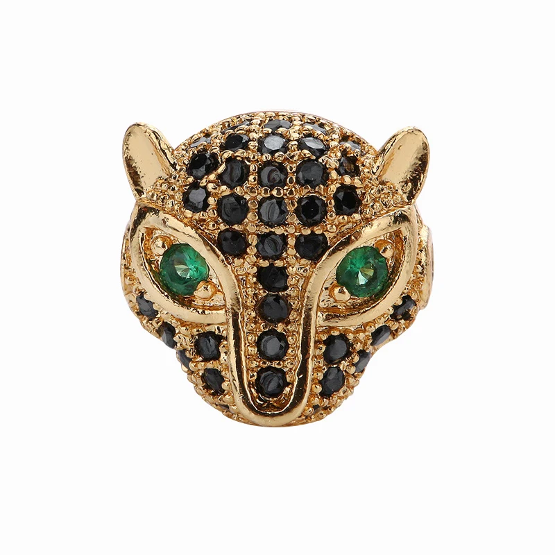 Горячая Распродажа модель микро циркония головы леопарда Шарм бусины для