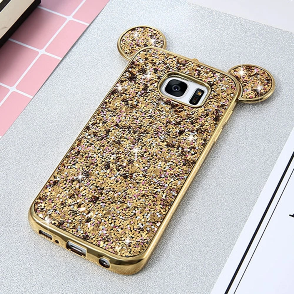 Роскошный мультяшный чехол LAPOPNUT с объемными ромбовидными ушками мыши тонкий