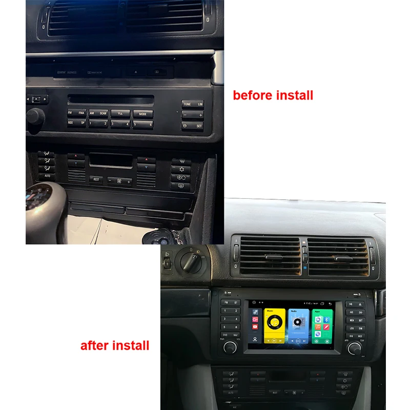 7 &quotAndroid 10 автомобильный радиоприемник с навигацией GPS player для bmw E39 X5 M5 E53 Canbus bluetooth