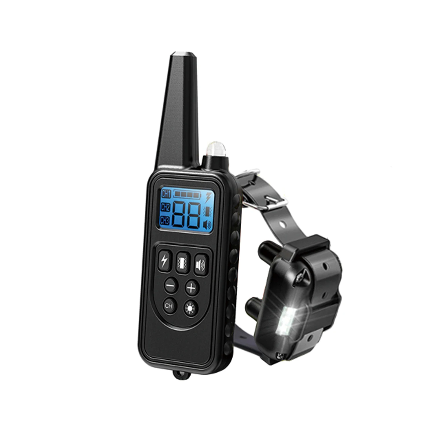 Водонепроницаемый тренировочный ошейник ЖК дисплей звук/вибрация/электрический