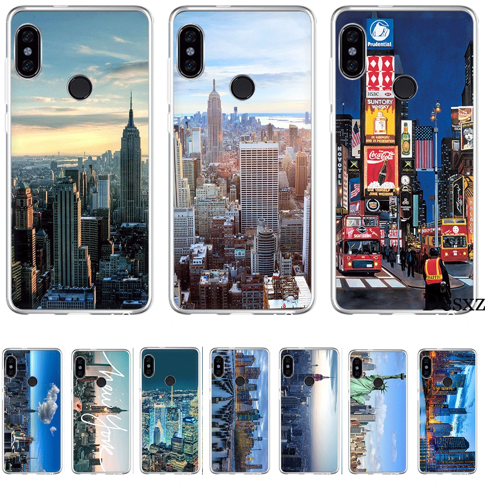 Чехол для мобильного телефона Xiaomi Redmi Note 6 7 Pro 5A 4 4X3 5 Жесткий NYC Нью-Йорк городской