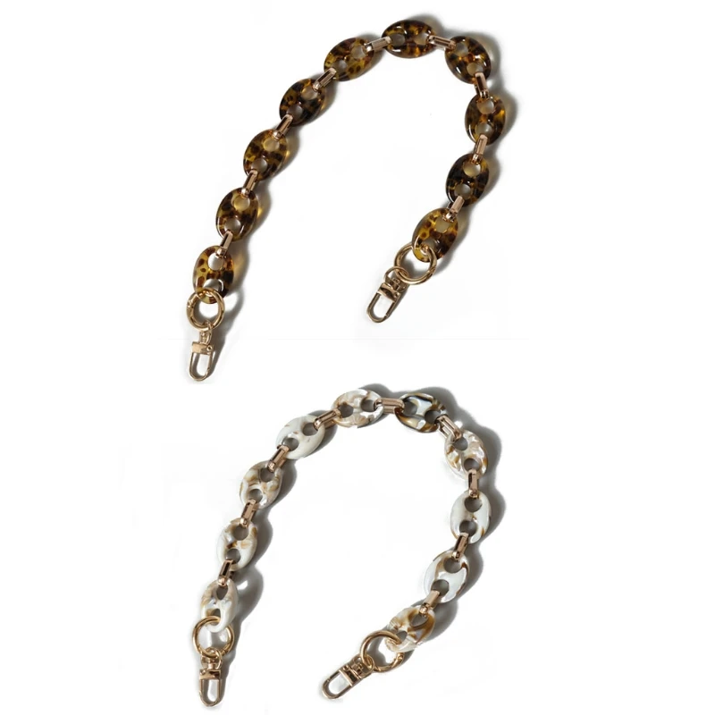 

50LD Resin Chain Replacement Strap Purses Handle Acrylic Chains Straps for Evening Clutch DIY Handbag Accessory Decoration