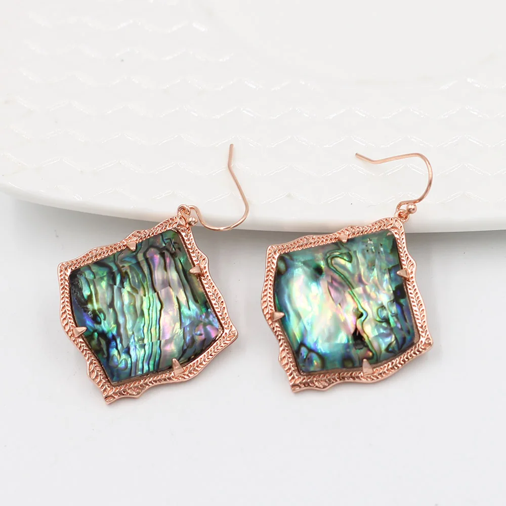 Rose Abalone Новинка, модные объемные серьги-капельки с инкрустацией в виде воздушного змея, маленькие серьги в форме воздушного змея, женские серьги-капельки с инкрустацией из жемчуга - Окраска металла: Rose Abalone