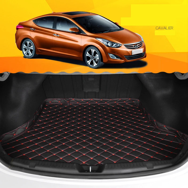 3D коврики для багажника hyundai elantra Avante кожаный коврик автомобиля груза 2011 2012 2013 2014